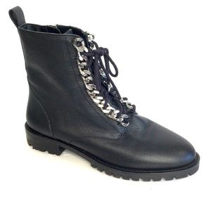Rebecca Minkoff Janyi Combat Chain Leather Boots
